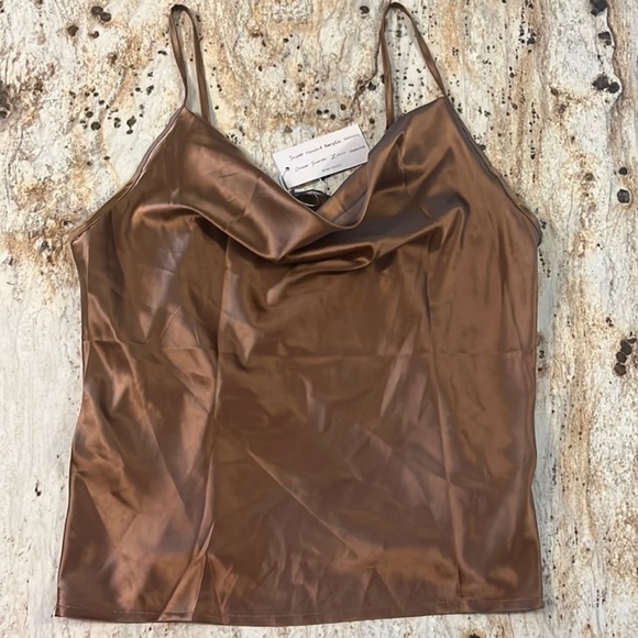 Tops - Satin Cowl Neck Top FINAL SALE